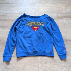 Superman Six Flags Long Sleeve Shirt Size YXL Cotton Blend